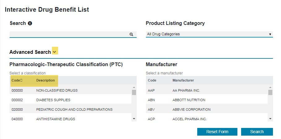 screenshot of ptc search highlighted