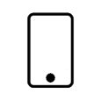 Black online mobile phone icon.