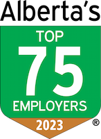 Alberta's top 75 employers logo 2023