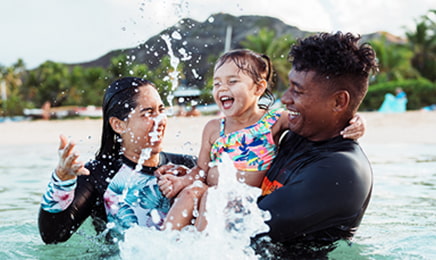Family getaway in the beach.