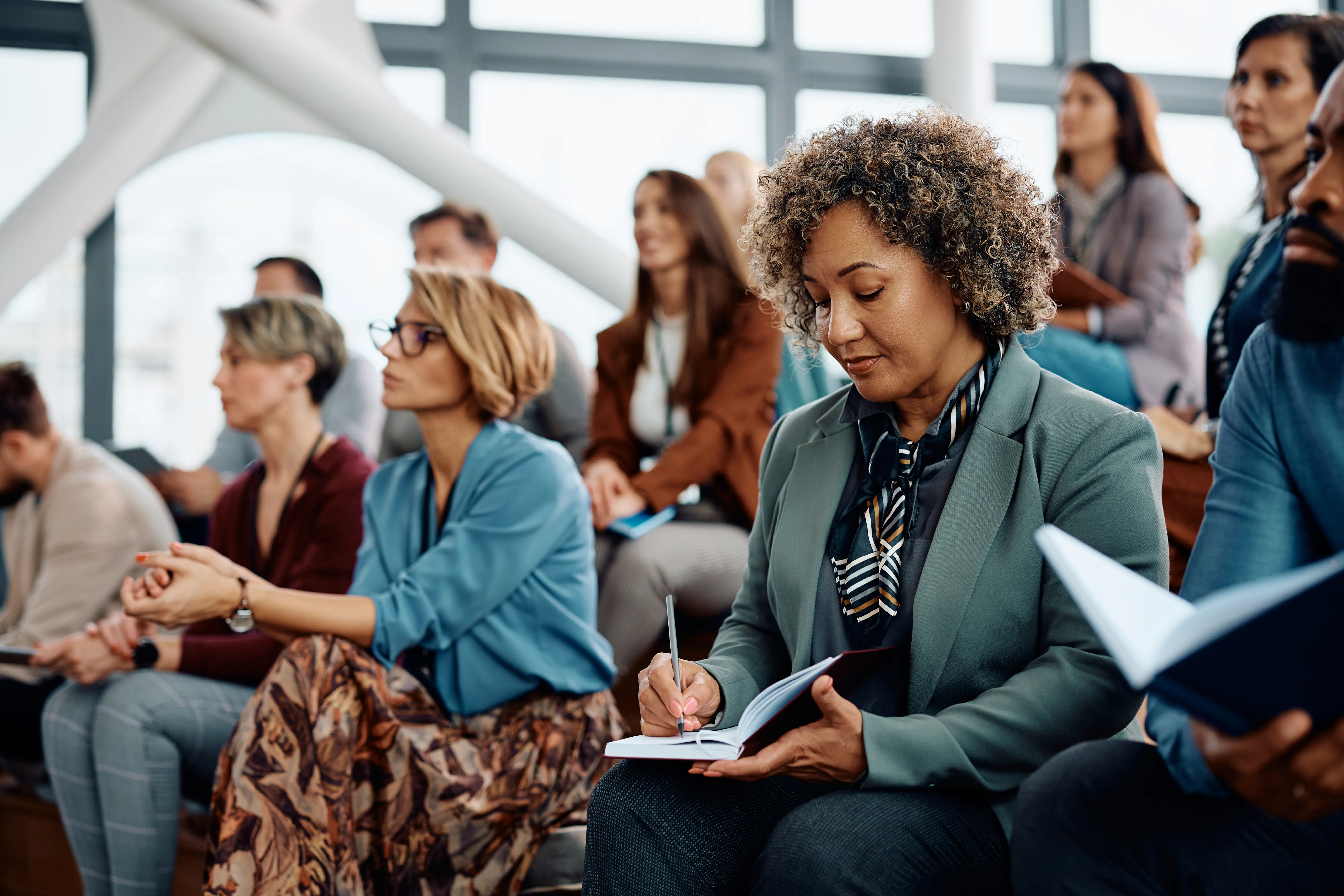 Diverse group of professionals in a meeting room